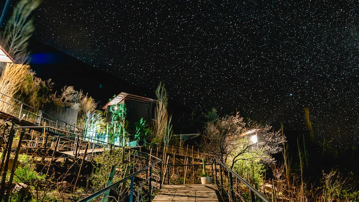 Cielo nocturno sobre el Valle del Elqui